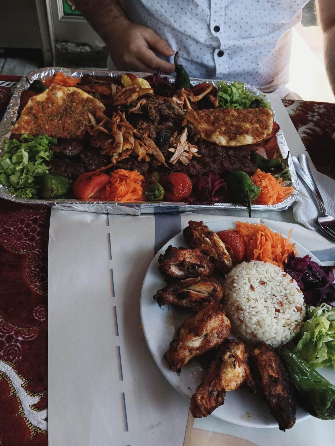 lunch at a random streetside eatery in Istanbul
