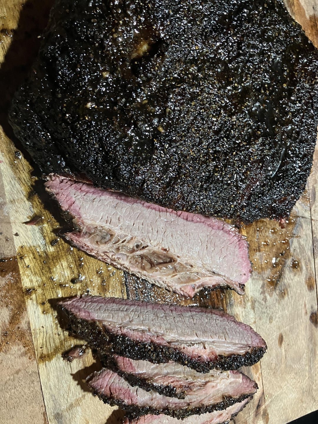 Brisket flat smoked on a chargriller pro offset 8 hours Dining and