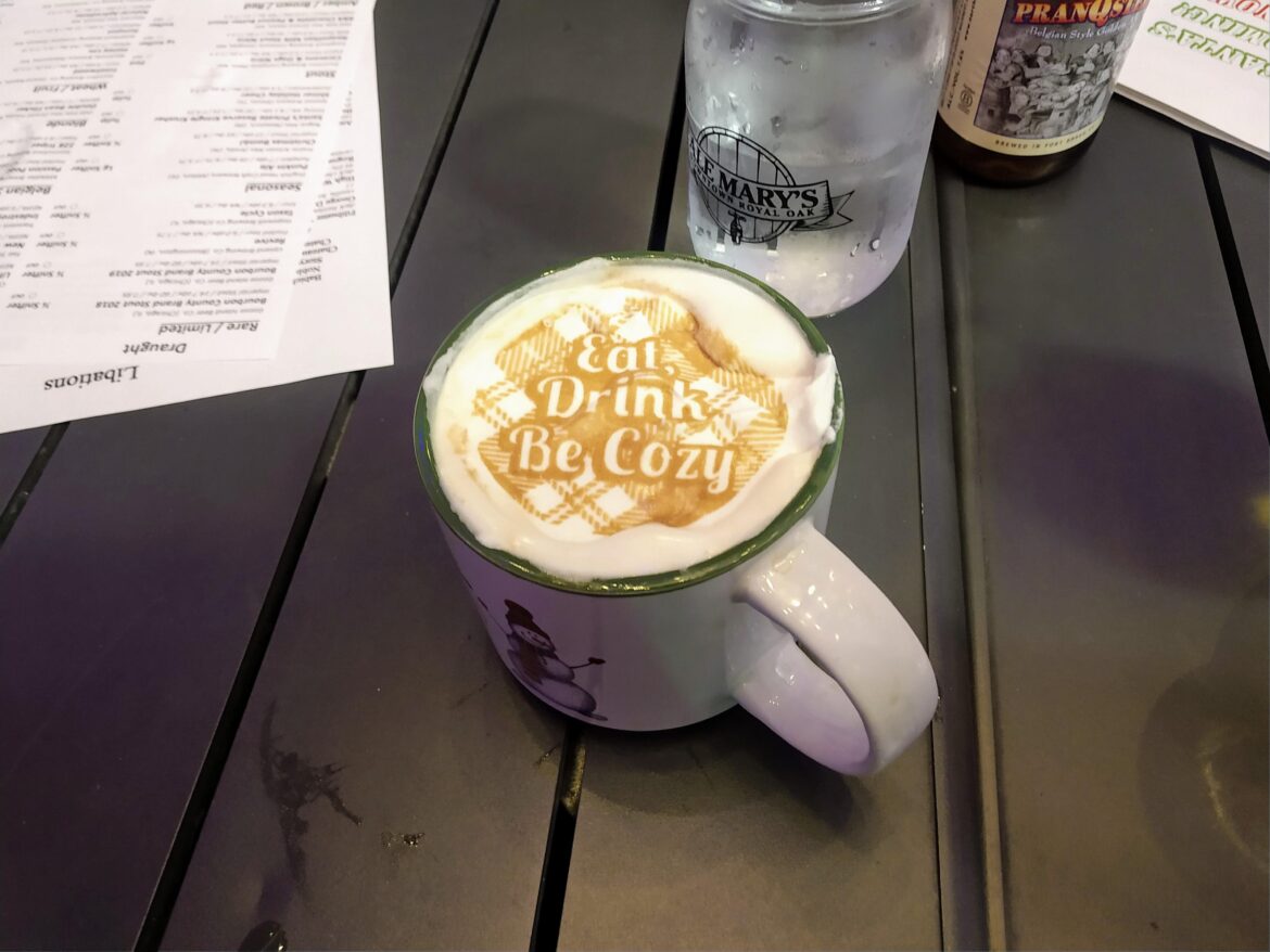 Naughty Hot Cocoa's at Ale Mary's in Royal Oak.