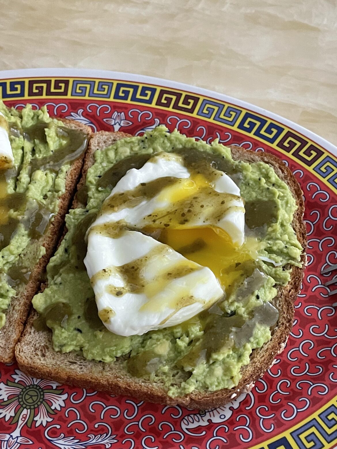 avocado toast with poached egg