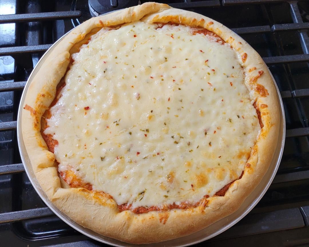 I'm new to making pizza. I made a pepper jack pizza! Dining and Cooking