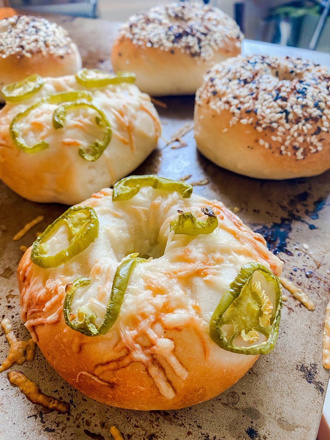 How did my sourdough bagels turn out? The jalapeño bagel is my favorite