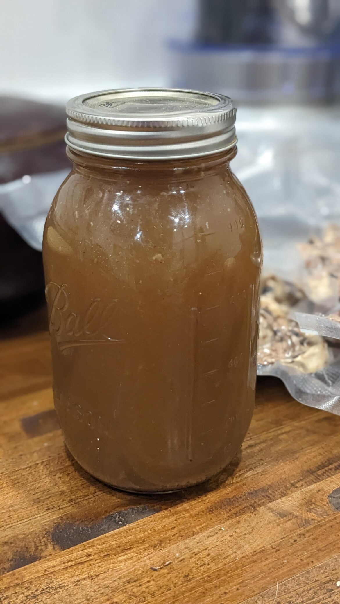Made chicken bone broth