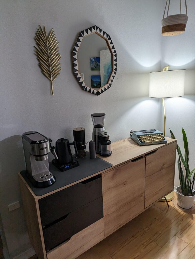 Recently my wife gave the go ahead to expand from a small kitchen cart to this...