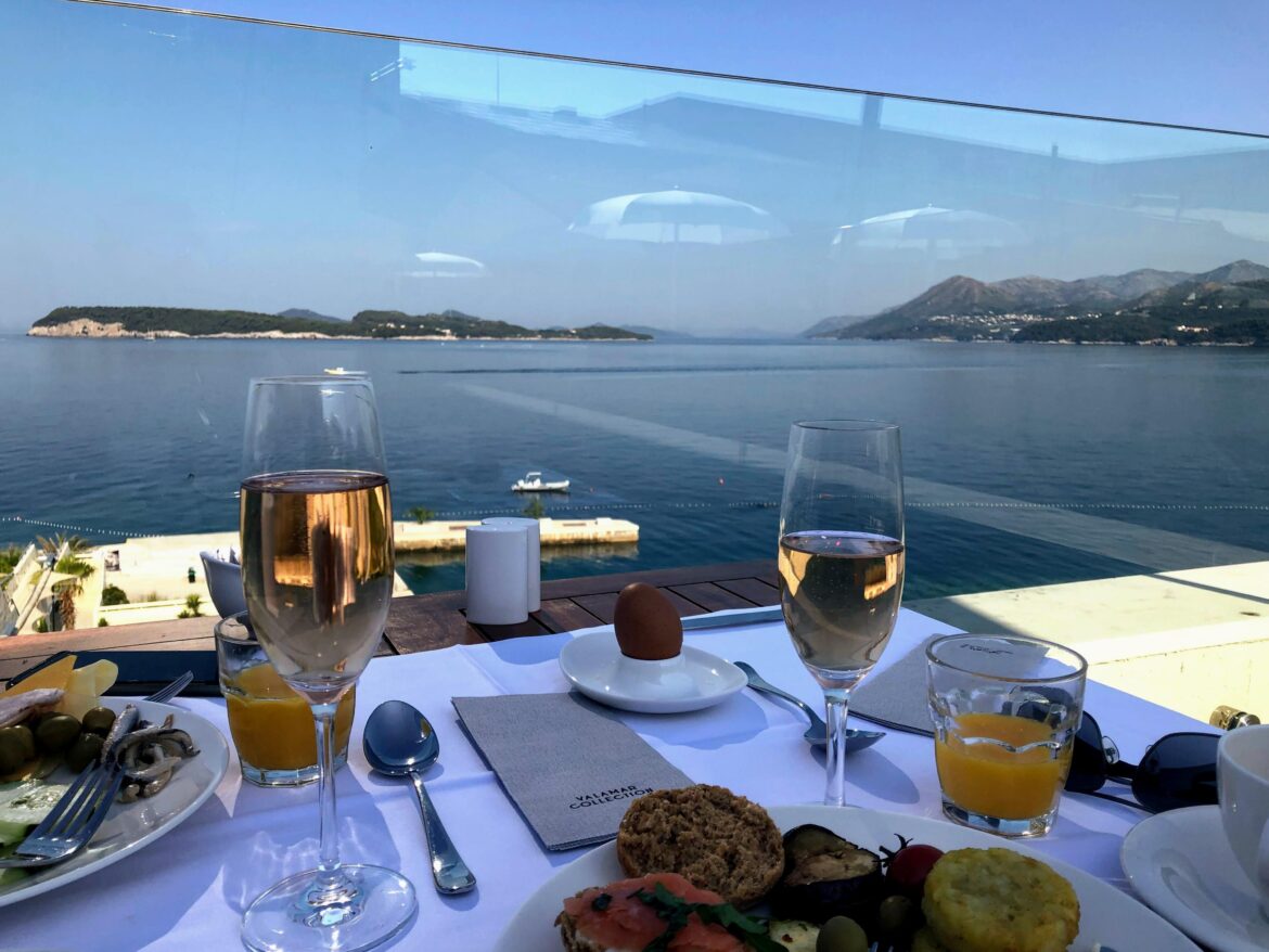 Best breakfast view in Dubrovnik, Croatia