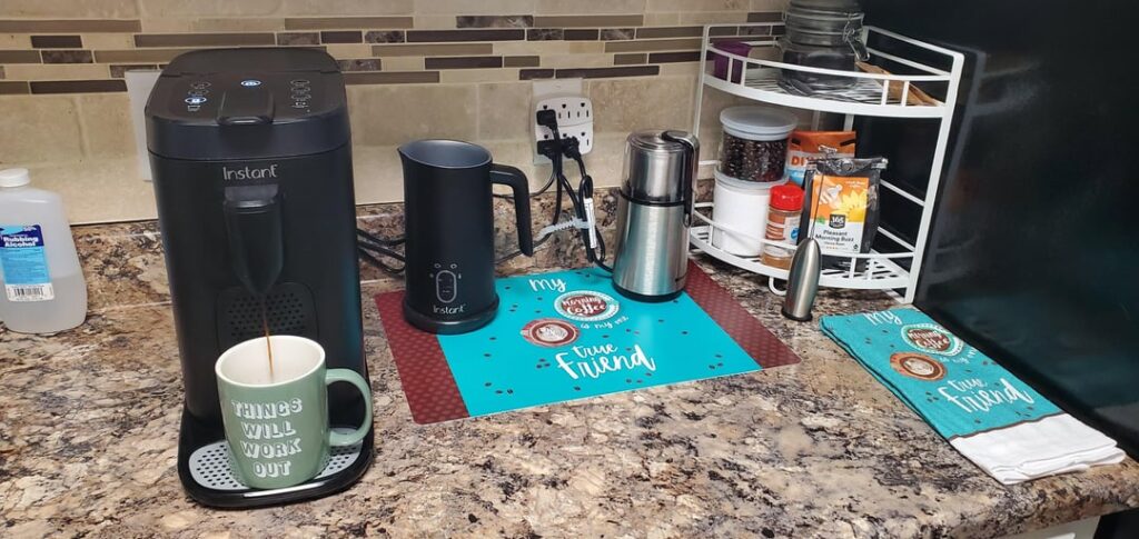 coffee station and coffee! enjoy!