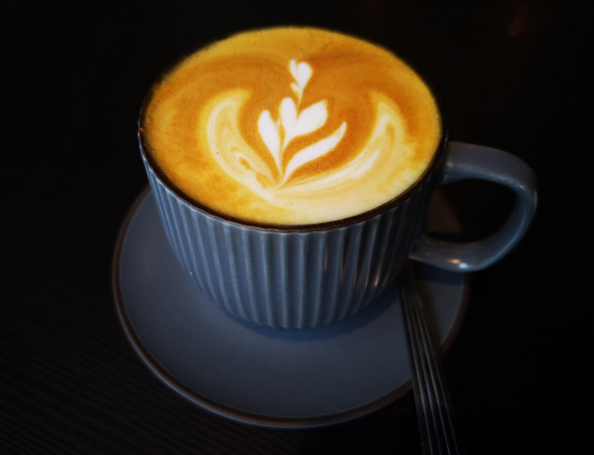 Visiting a new cafe to try their coffee on a gloomy Monday