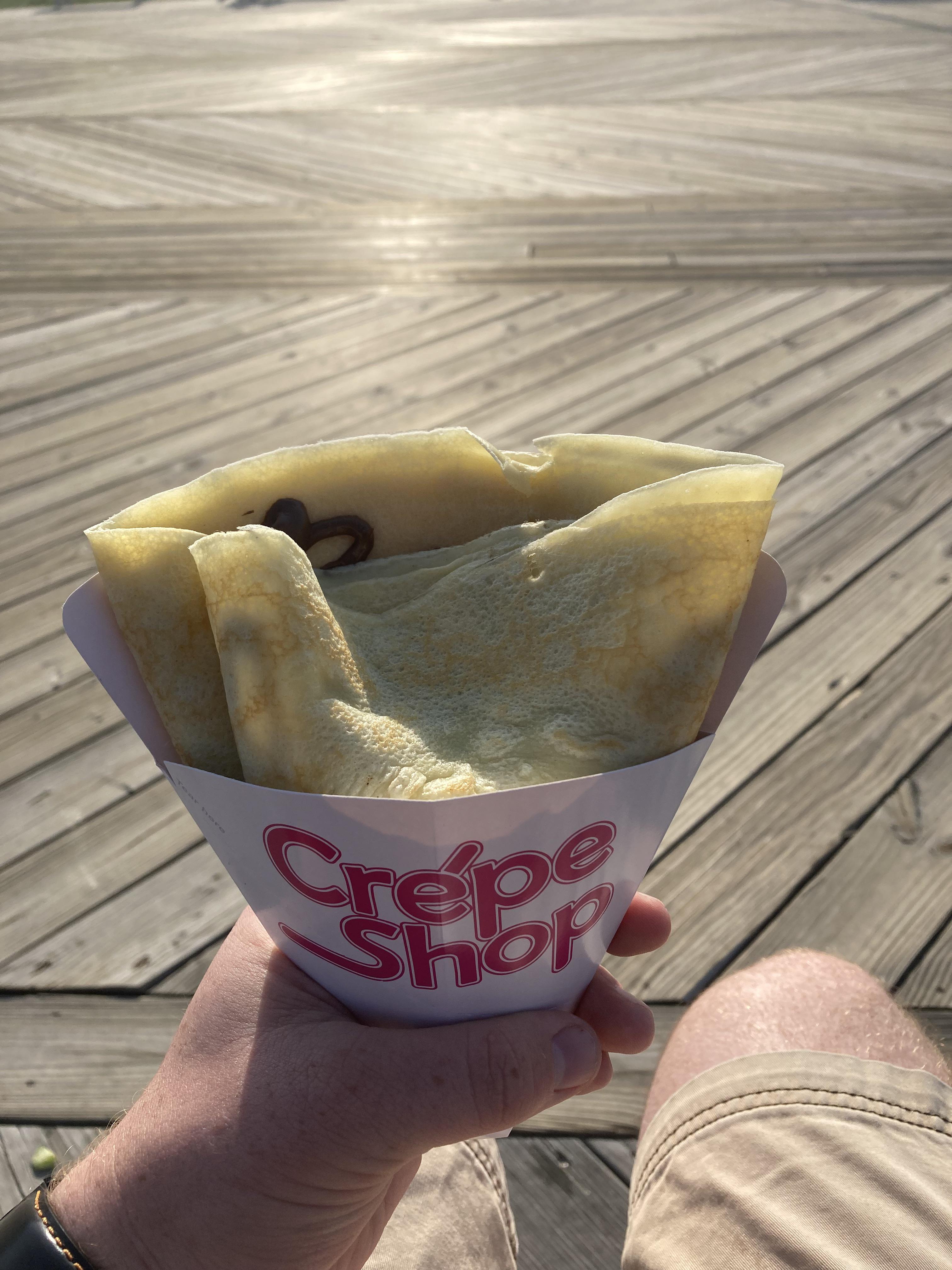 Banana and nutella crepe at the Crepe Shop, Asbury Park NJ Dining and Cooking