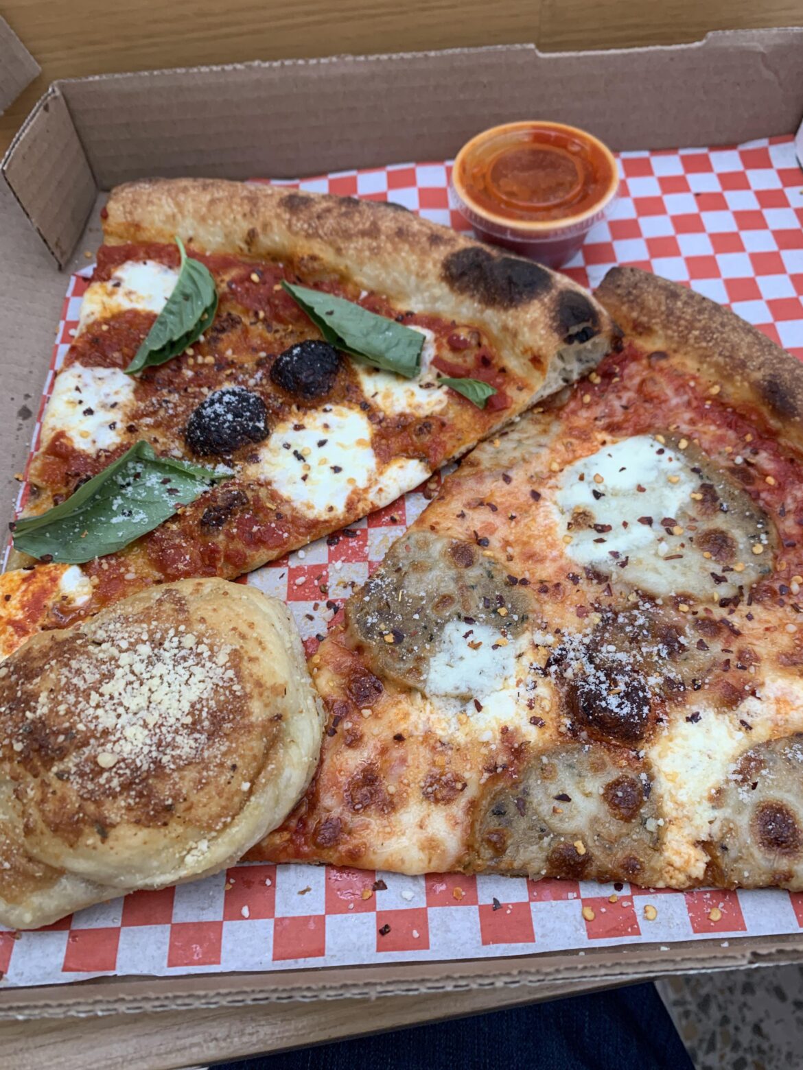 Danny Boy’s Margarita and Meatball/ricotta slices w/ a garlic knot