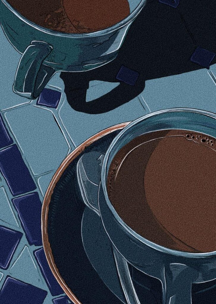 Here is some coffee art for us café lovers