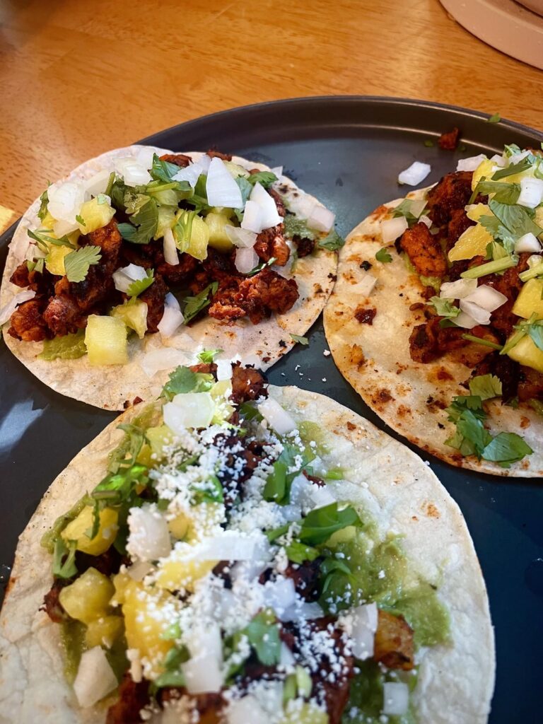 Vegetarian Tacos Al Pastor