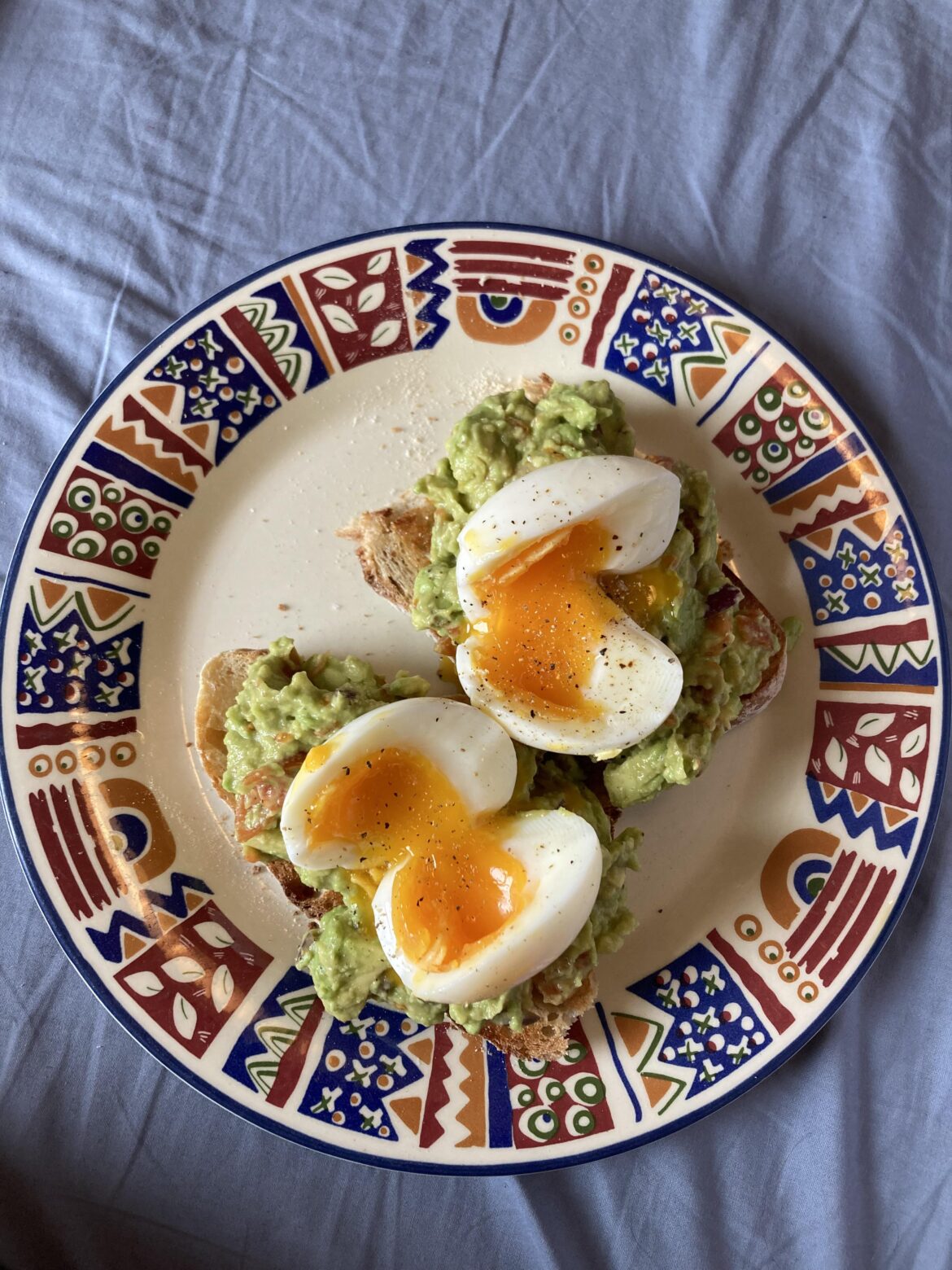 Avo toast and a jammy yolk, damn it’s good