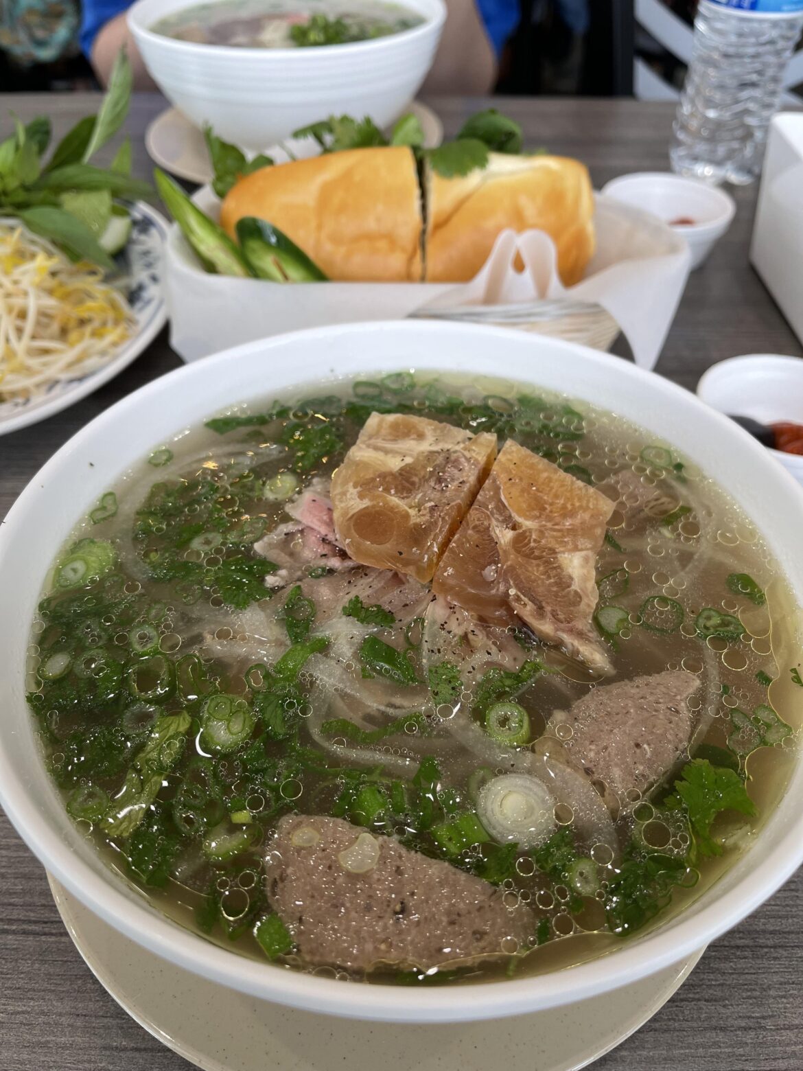 My favorite combo from my favorite pho place: Pho Dac Biet and Banh Mi @ Pho Phong Luu.