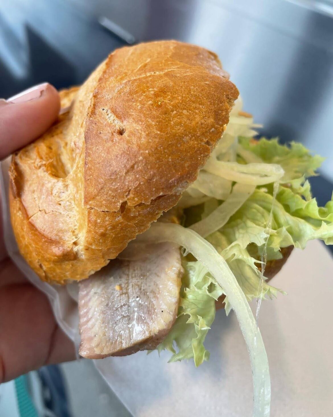 Matjes-Herring Sandwich right on the Baltic Sea