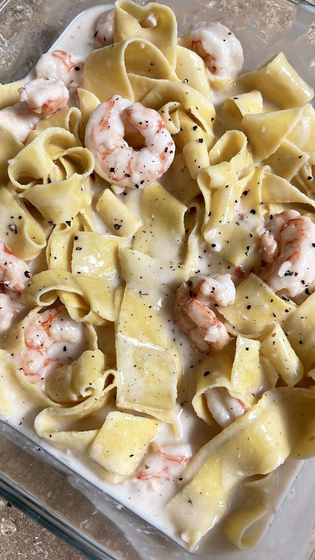 Homemade Tagliatelle w/ Shrimp Dining and Cooking