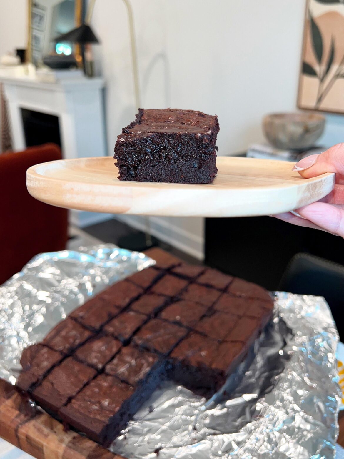 stella’s glossy fudge brownies
