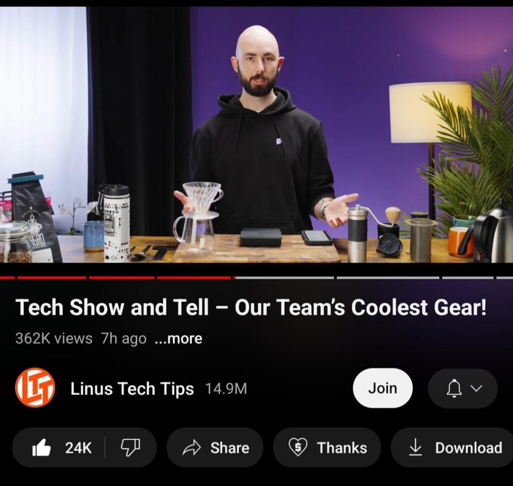 There's a pretty detailed coffee segment in a new Linus Tech Tips video!