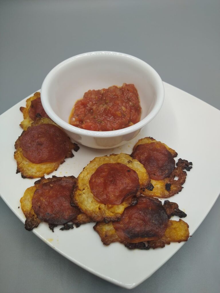 Cottage Cheese Pepperoni Crackers