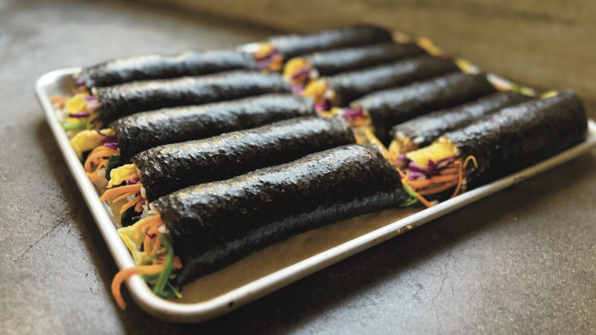 Made a big batch of tuna sausage kimbap!