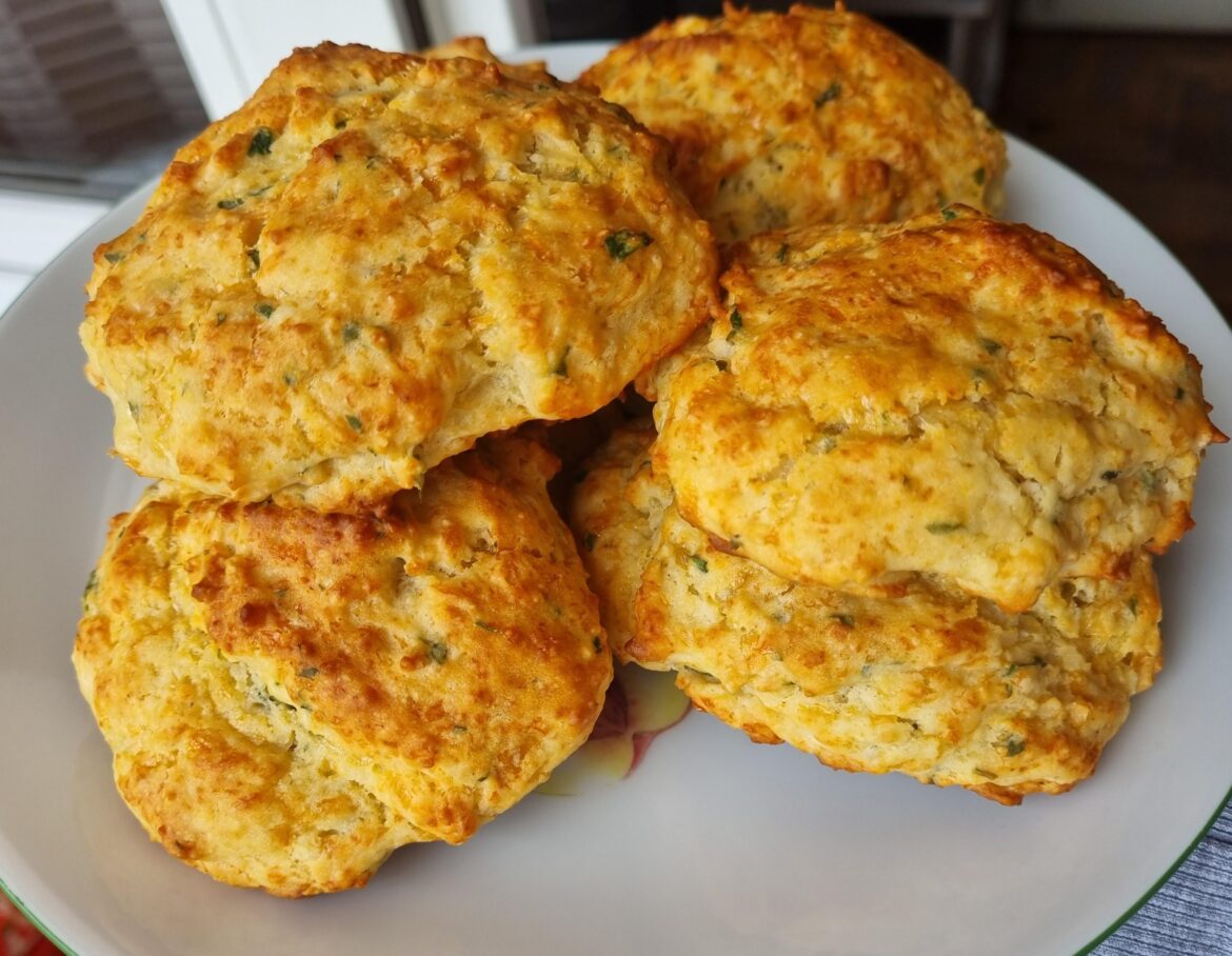 Made the drop biscuits with garlic and cheddar, had them with homemade cured sausage and it was amazing