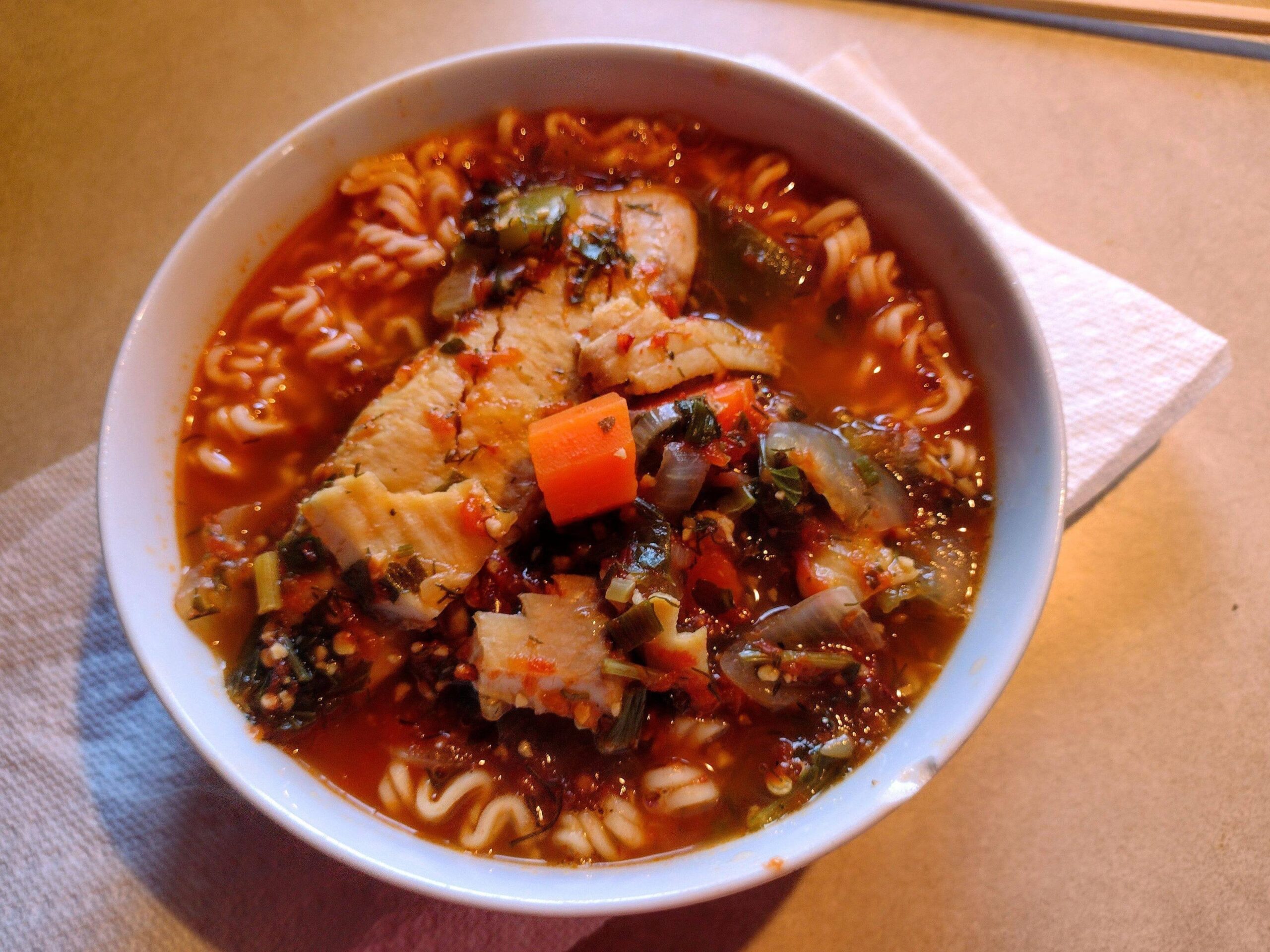 Some fish soup over ramen noodles - Dining and Cooking