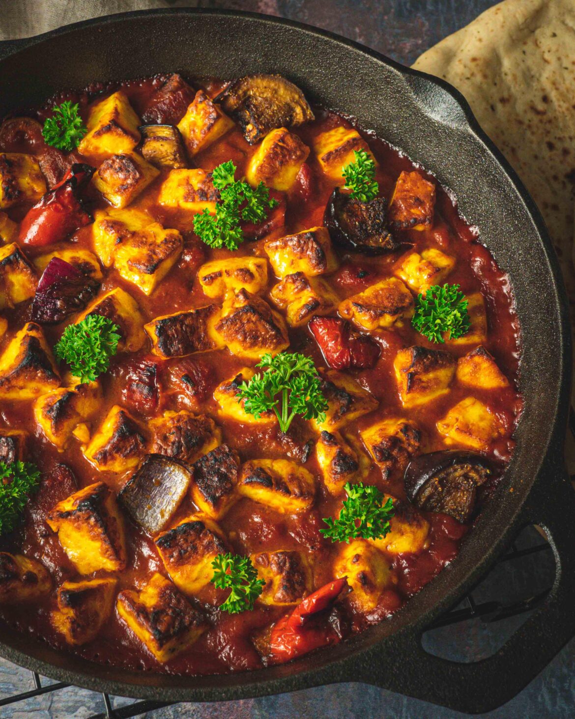 Halloumi & Aubergine Shakshouka