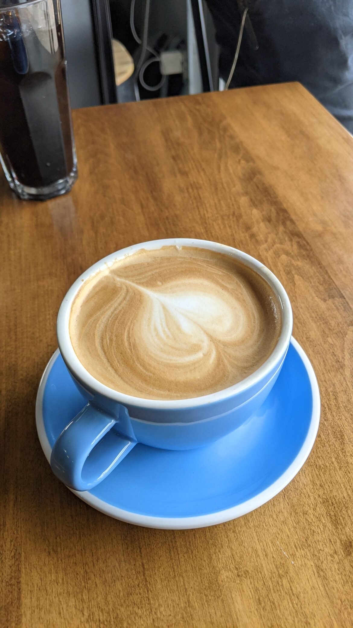 I don't often get coffee in an actual mug with latte art, so this was nice