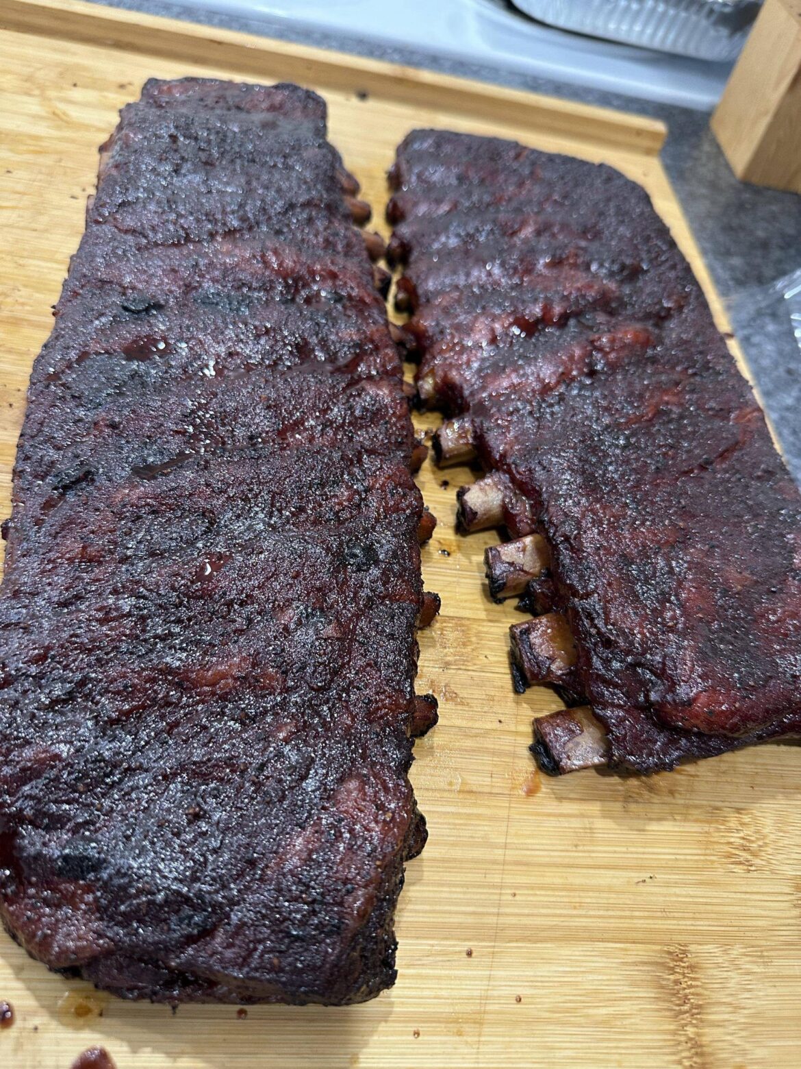 2 racks of ribs for Mother’s Day. Very tender and juicy. Best rib cook I’ve done yet.