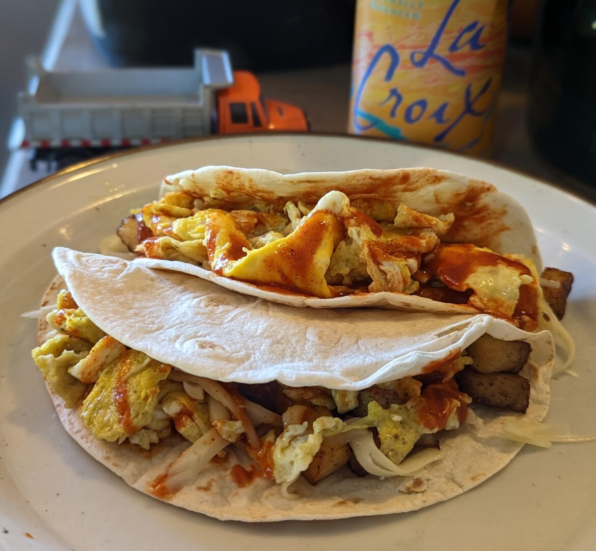 breakfast tacos for dinner