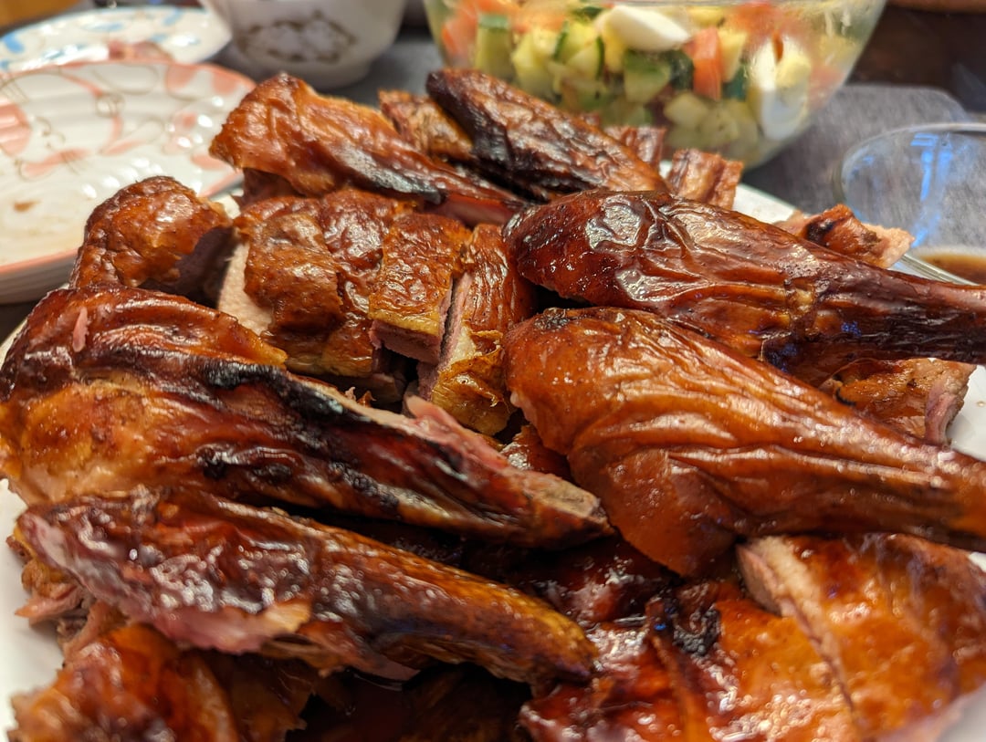 Chinese BBQ duck on Louisiana Grill K24 - Dining and Cooking