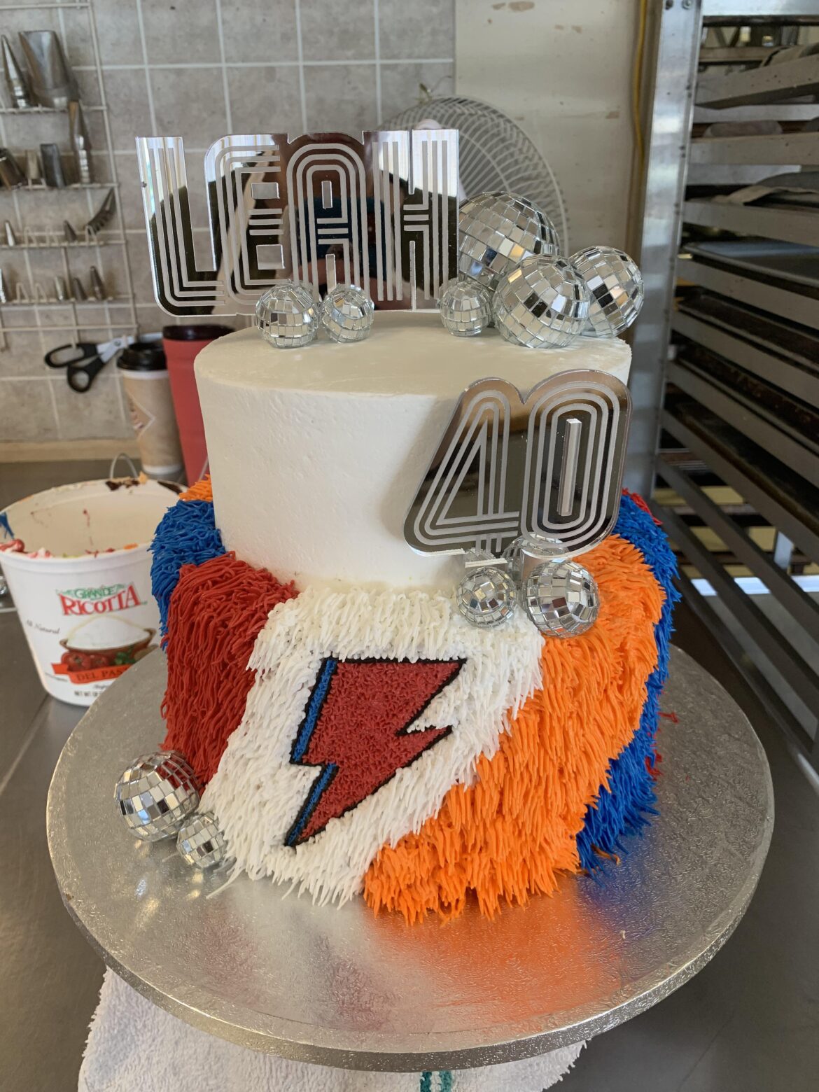 40th disco birthday cake for my brothers Bowie-obsessed girlfriend