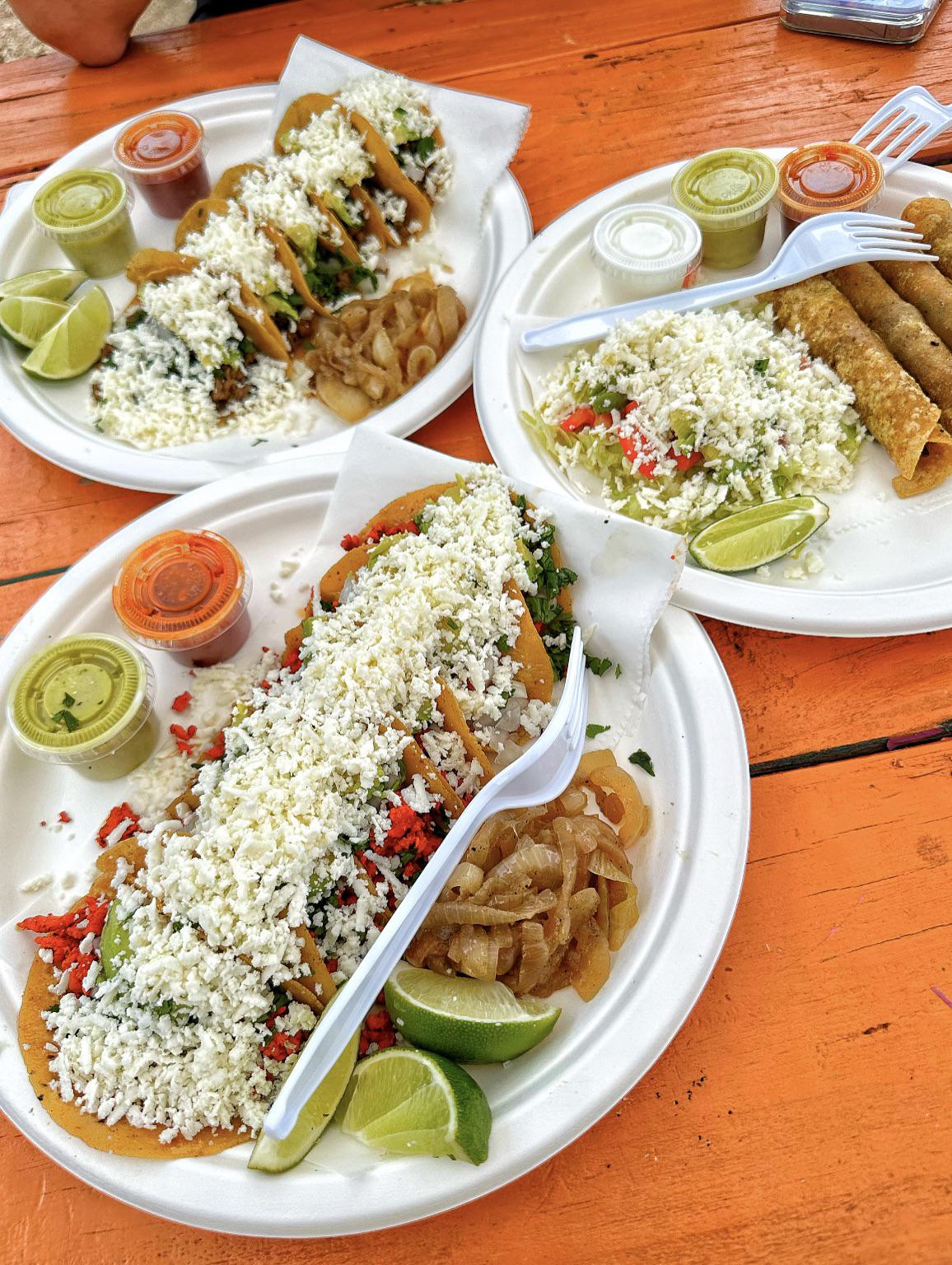 Street tacos from Oye Taquito Dining and Cooking