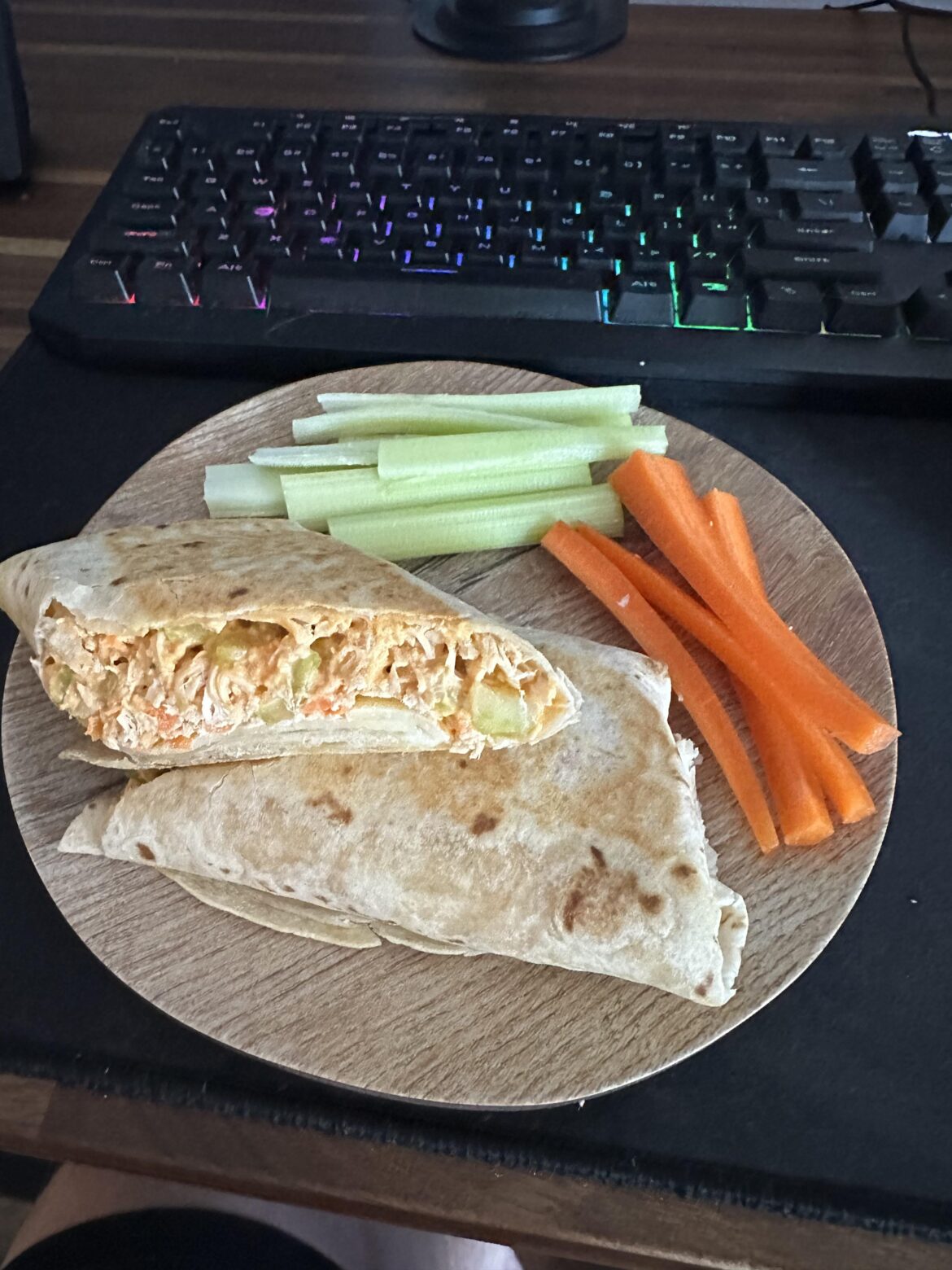 Cheap and easy buffalo chicken wrap Cheap and easy buffalo chicken wrap