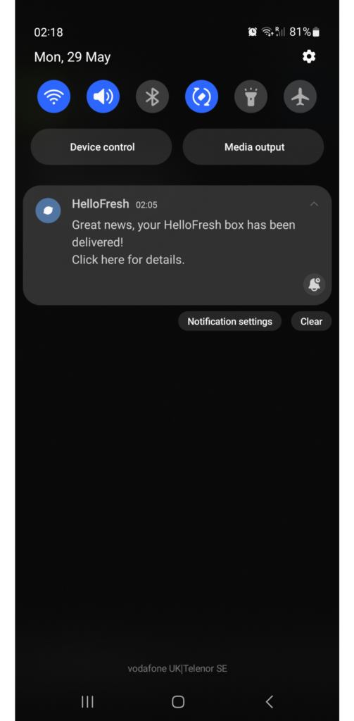 Early delivery I guess?