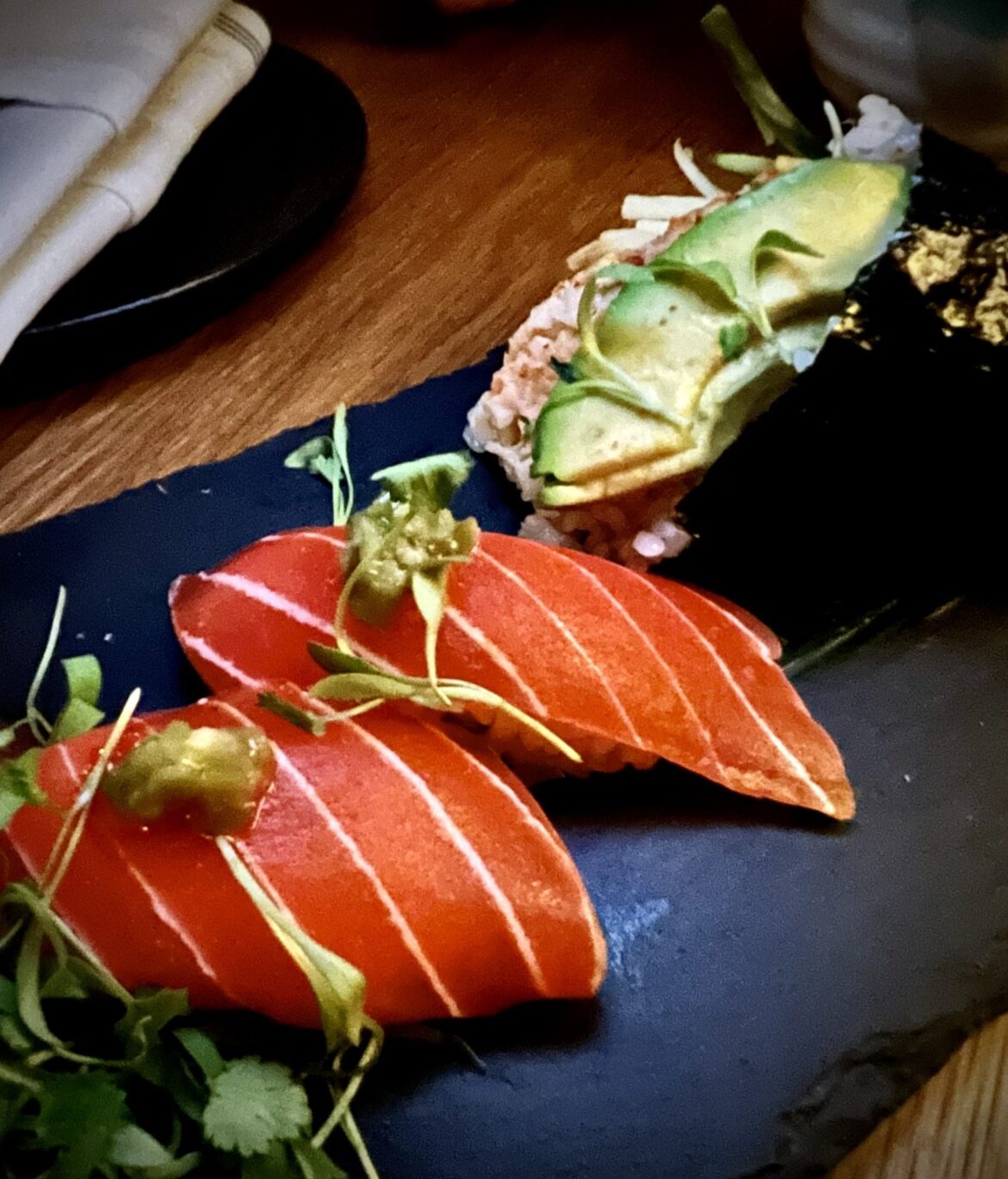 No Tuna Nigiri ($9) and No Crab Hand Roll ($12) from Niku Nashi at APB