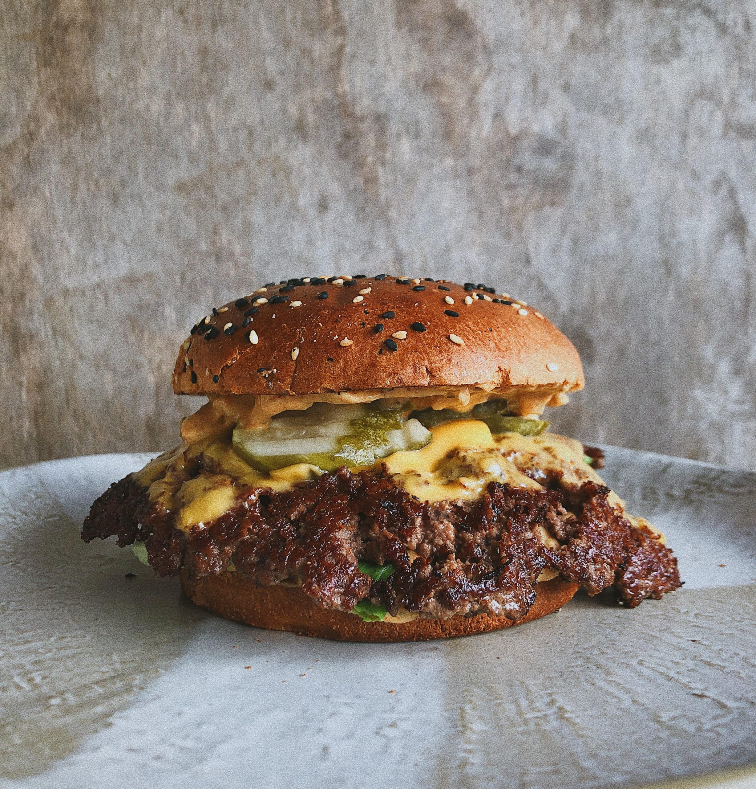 Just another smashie. Chuck/brisket patty, double cheese, sliced red