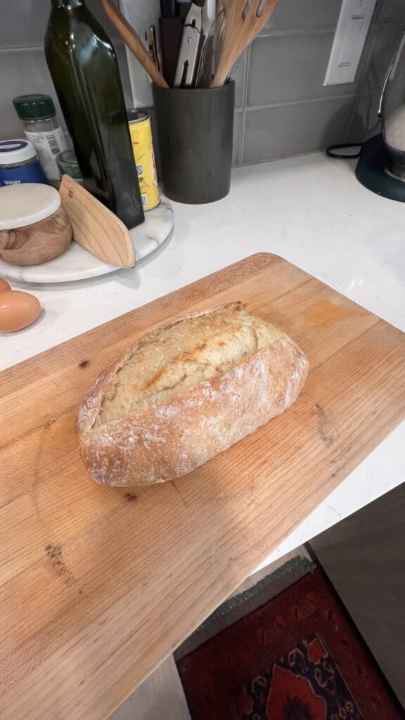 Homemade country loaf toast