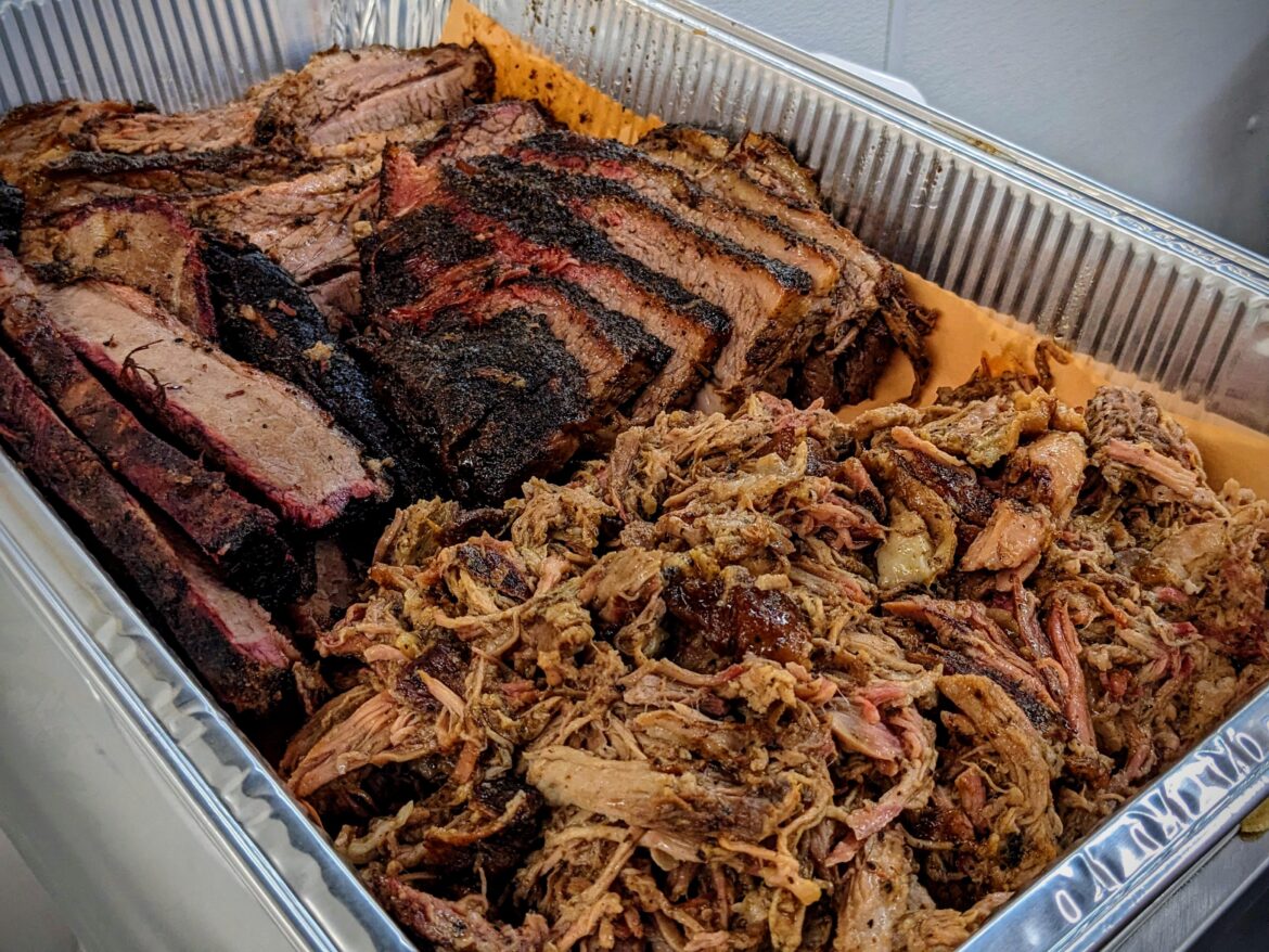[homemade] smoked brisket and pulled pork