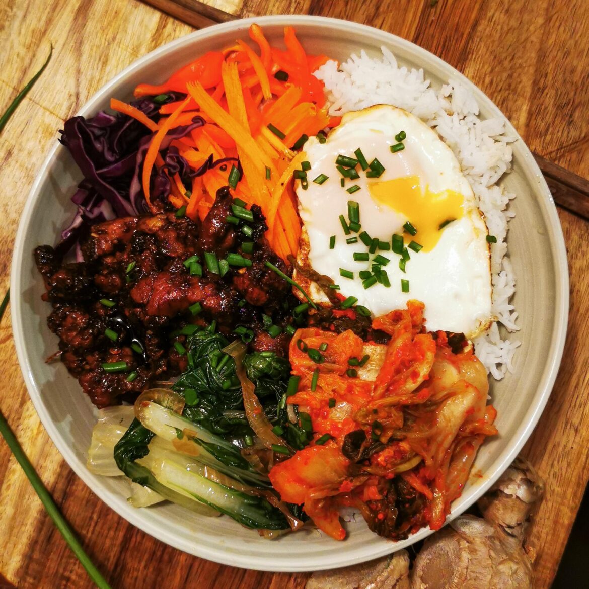 Spicey pork bibimbap