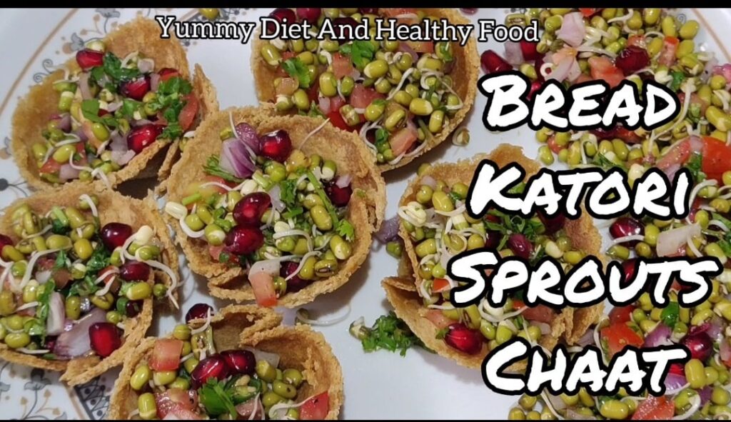 Bread katori sprouts chaat recipe