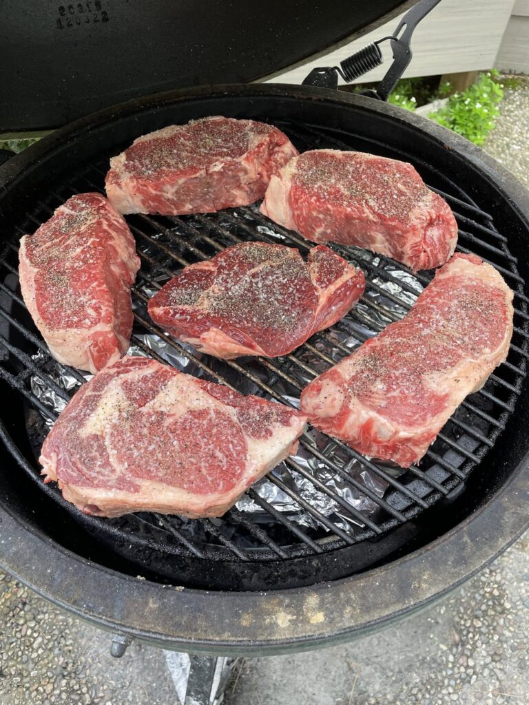 Beef vs Buffalo ribeyes.