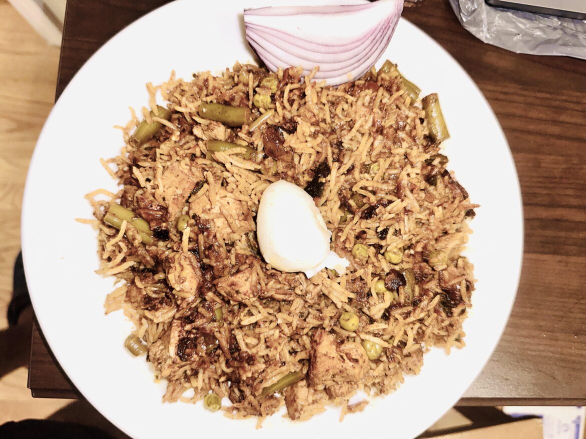 Egg on Biriyani that I made