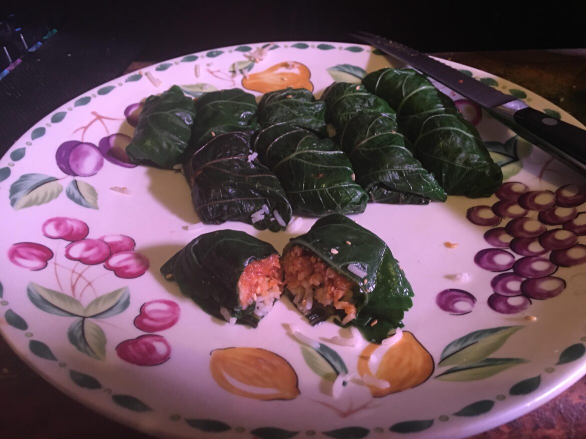 My first attempt at Kkaennip Ssambap - Perilla Leaf Wraps. Yumm!