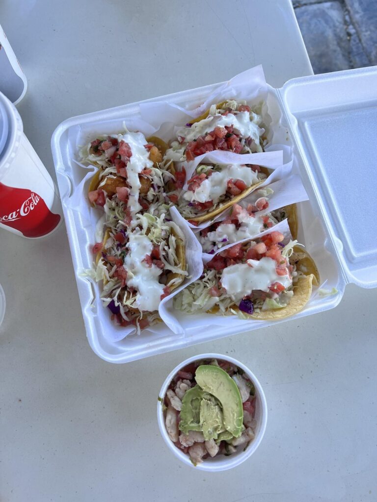 Grilled Fish, Shrimp Tacos and Ceviche at Baja California Tacos