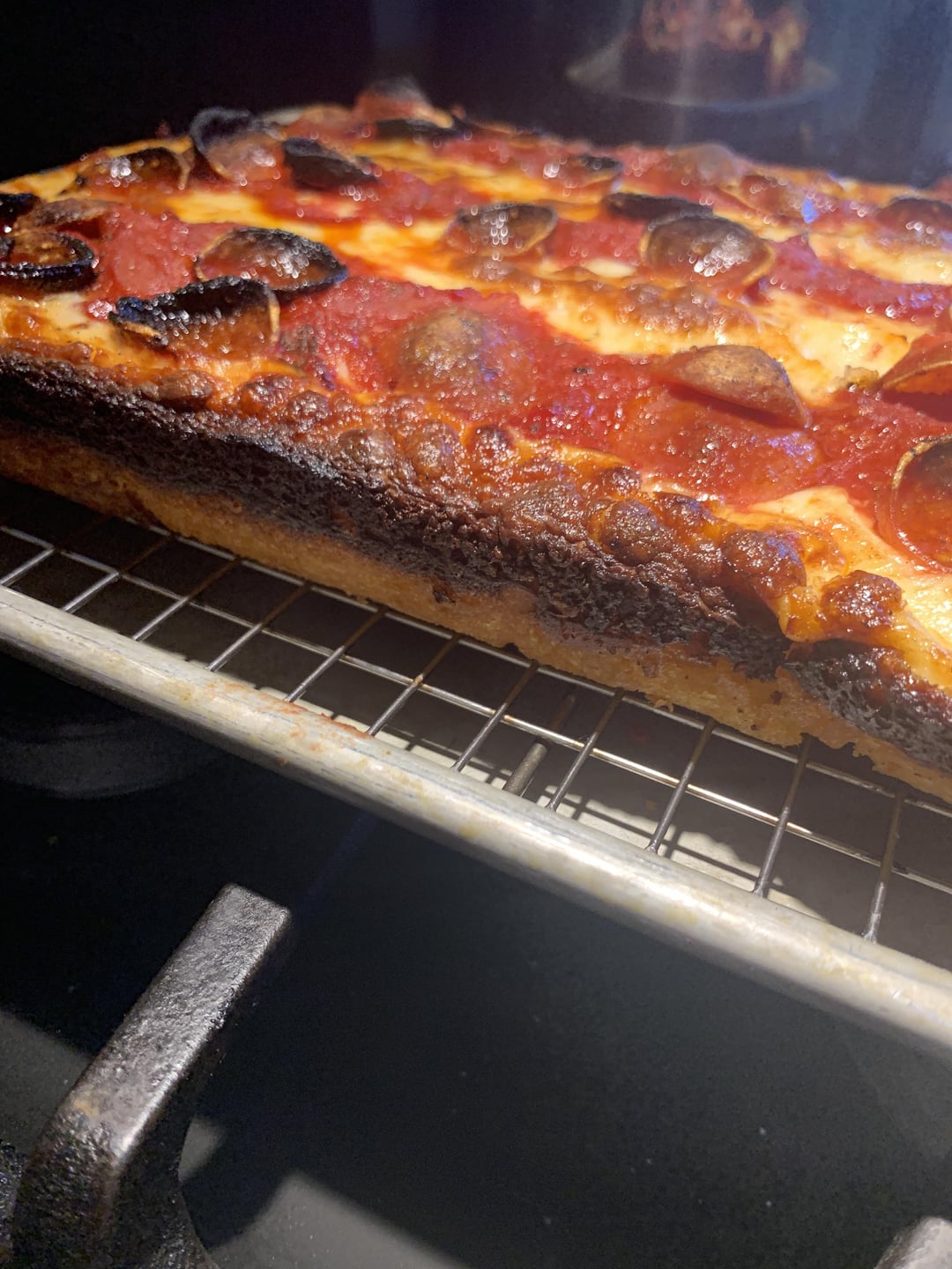 Detroit Style Pizza Dining and Cooking