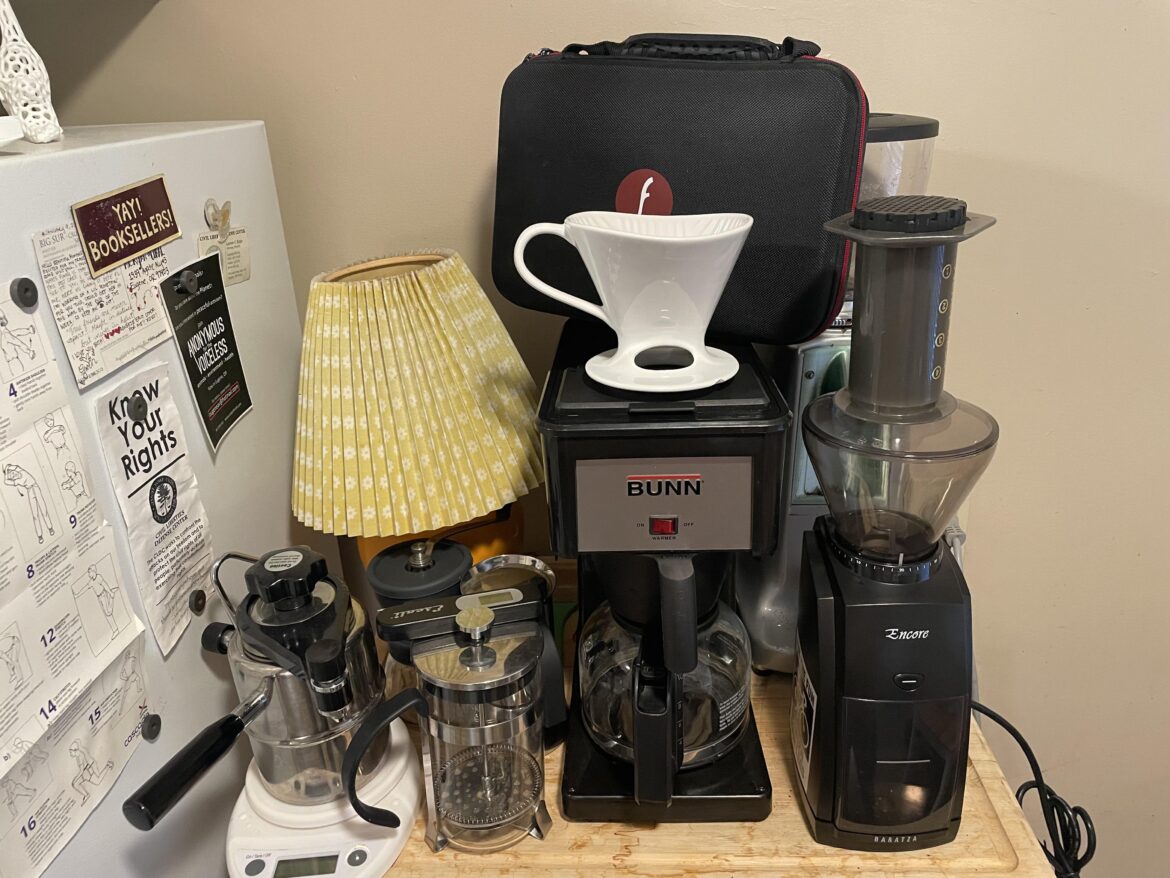 7 ways to make coffee and 3 grinders in my little kitchen
