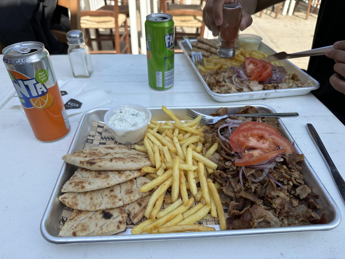 [i ate] Gyro Plate with fries and pita