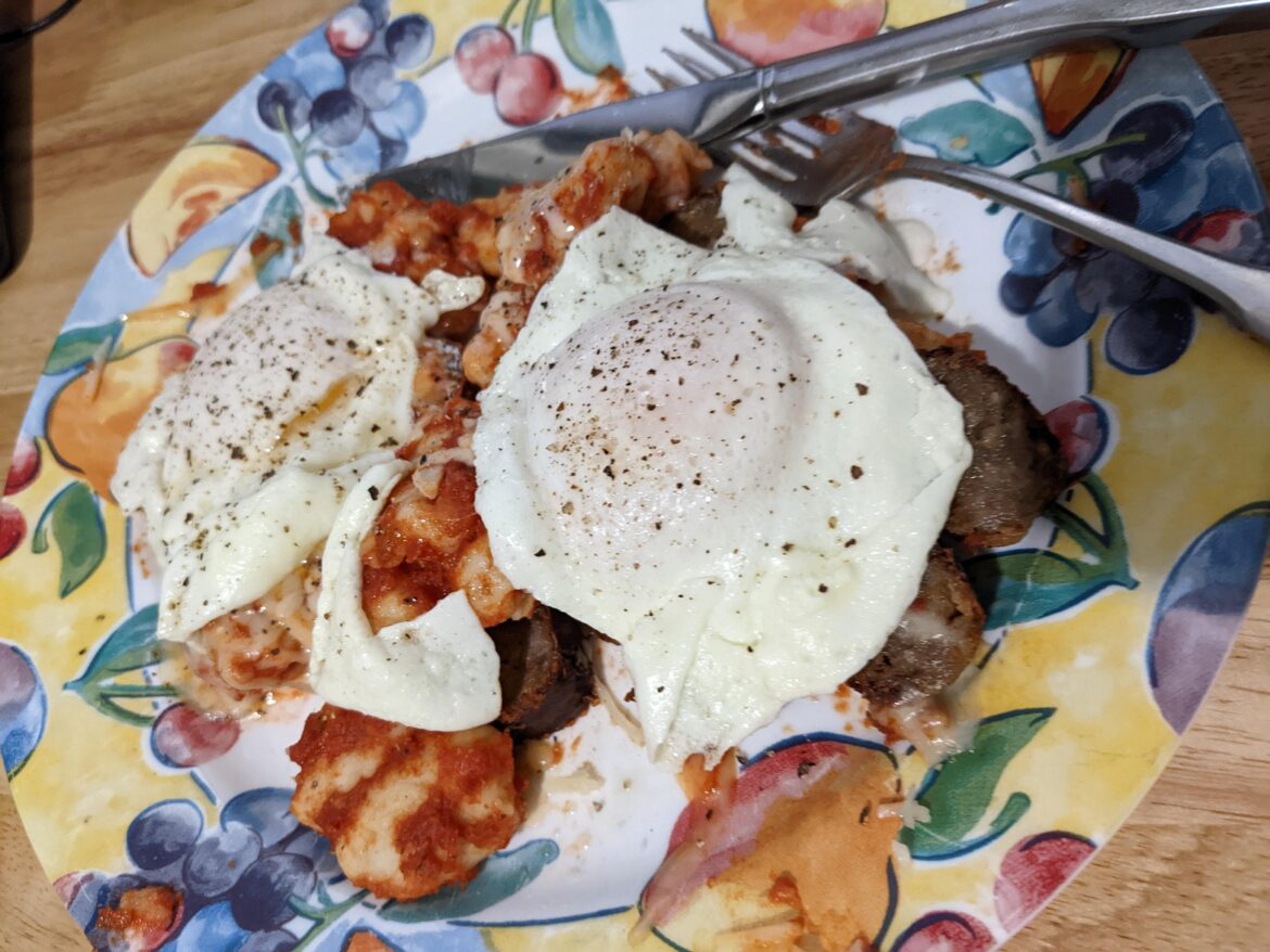 When the girlfriend sleeps in, I get to cook what I want