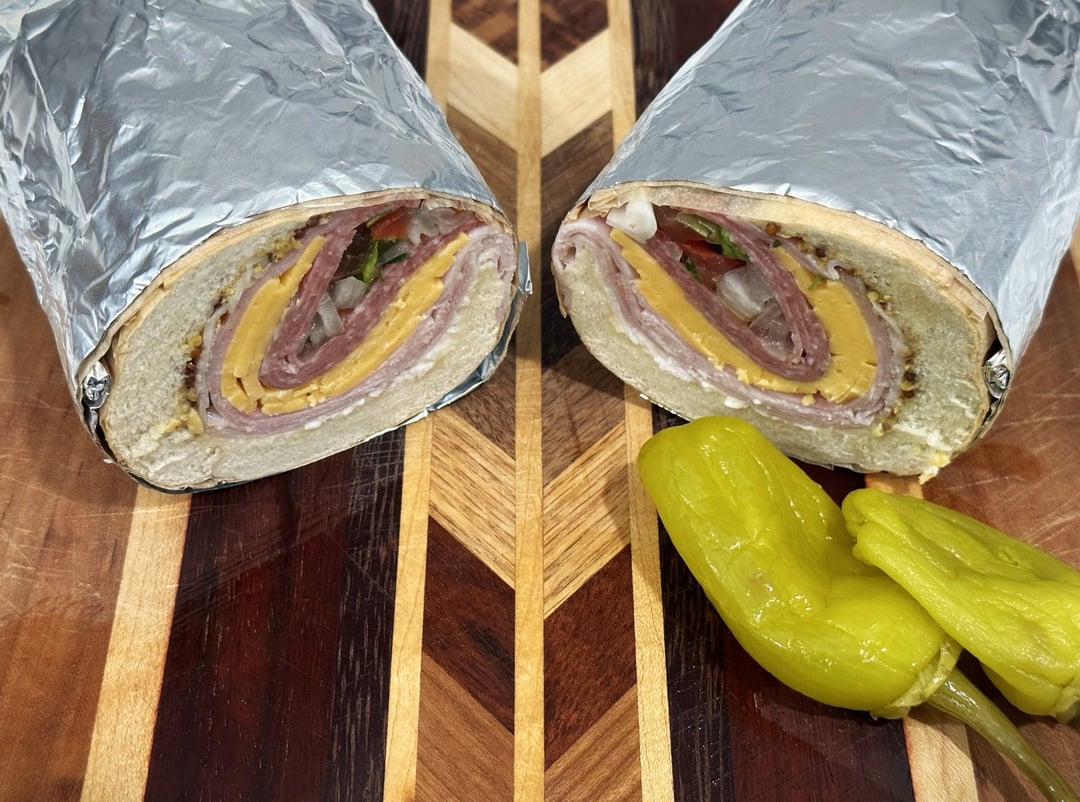 i do stuff when i'm stoned ham, salami, american, mayo, stone ground