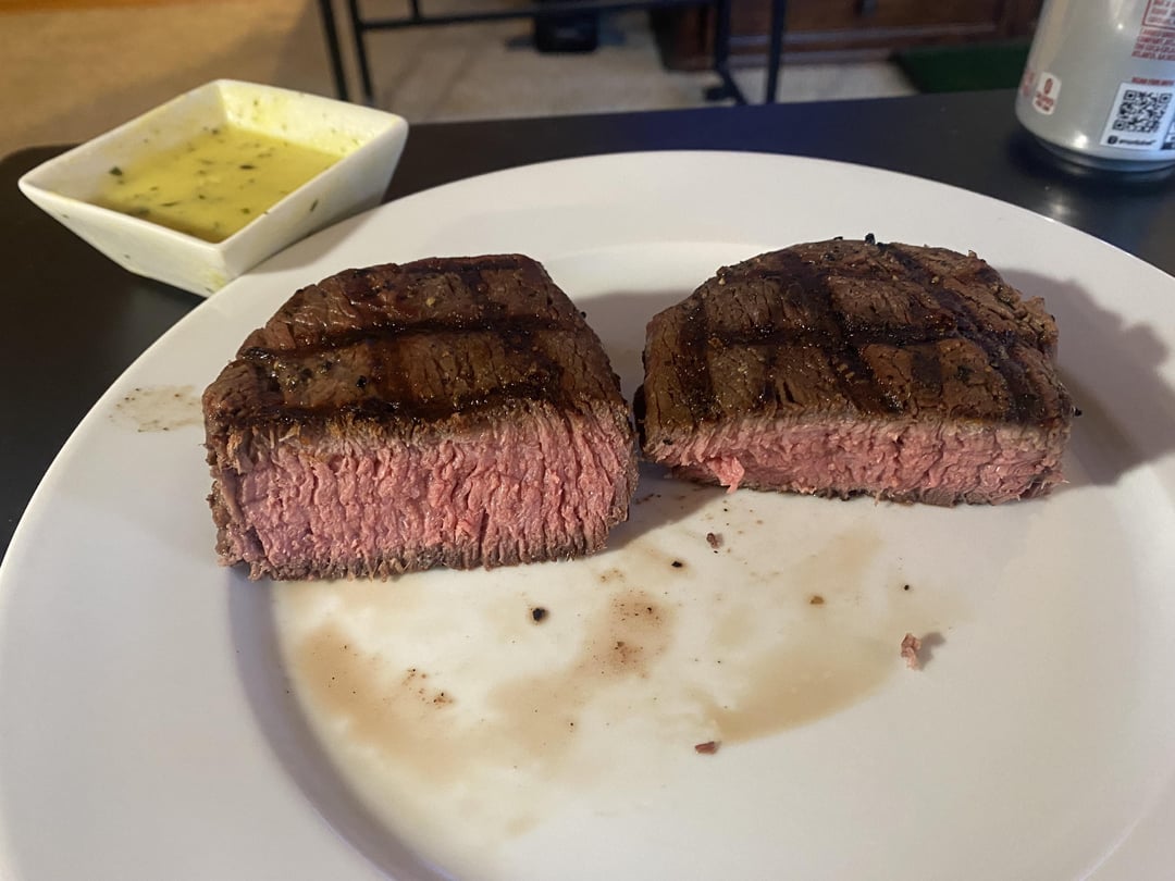 Costco beef loin top sirloin 133 2.5 hours. Dry brined in fridge for